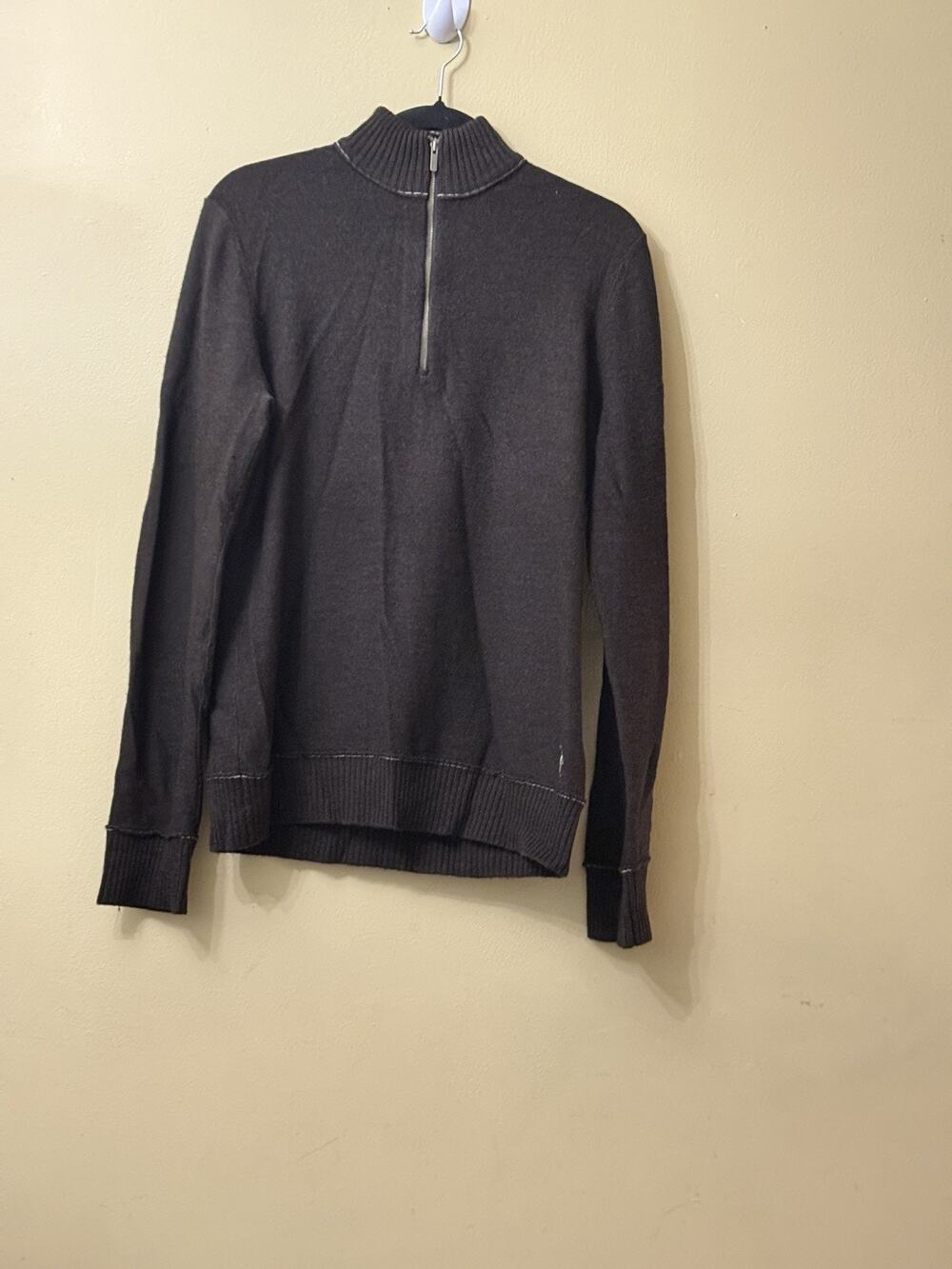 Smartwool Sweater Mens L Brown 100 Merino Wool Quarter Zip Gorpcore Cabincore